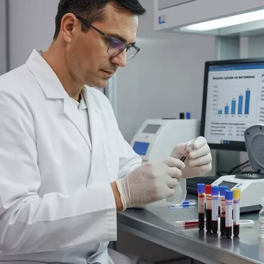 врач проводит анализы крови на витамин c